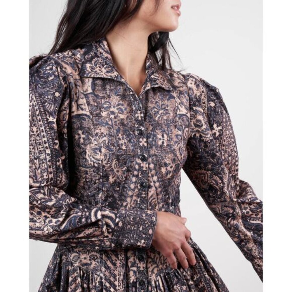 Ulla Johnson Lucinda Puff Sleeve Victorian Inspired Collared Maxi Dress size 2 - Picture 11 of 14